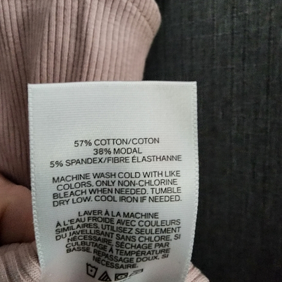 Express Dusty Pink Ribbed Top - Picture 4 of 5